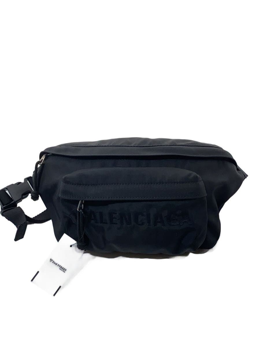 BALENCIAGA shoulder bag nylon BLK solid 552770 black black