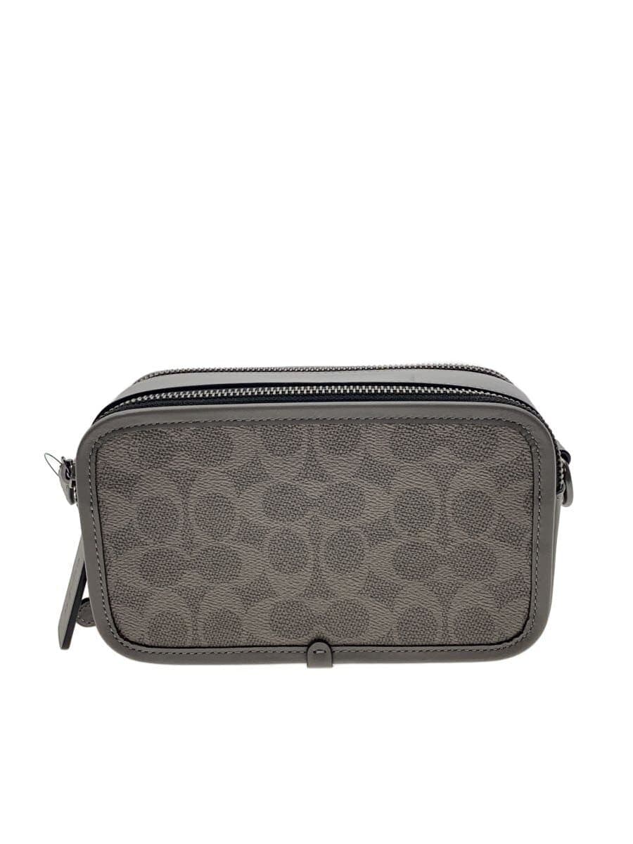 COACH Shoulder Bag Polyester GRY All Over Pattern