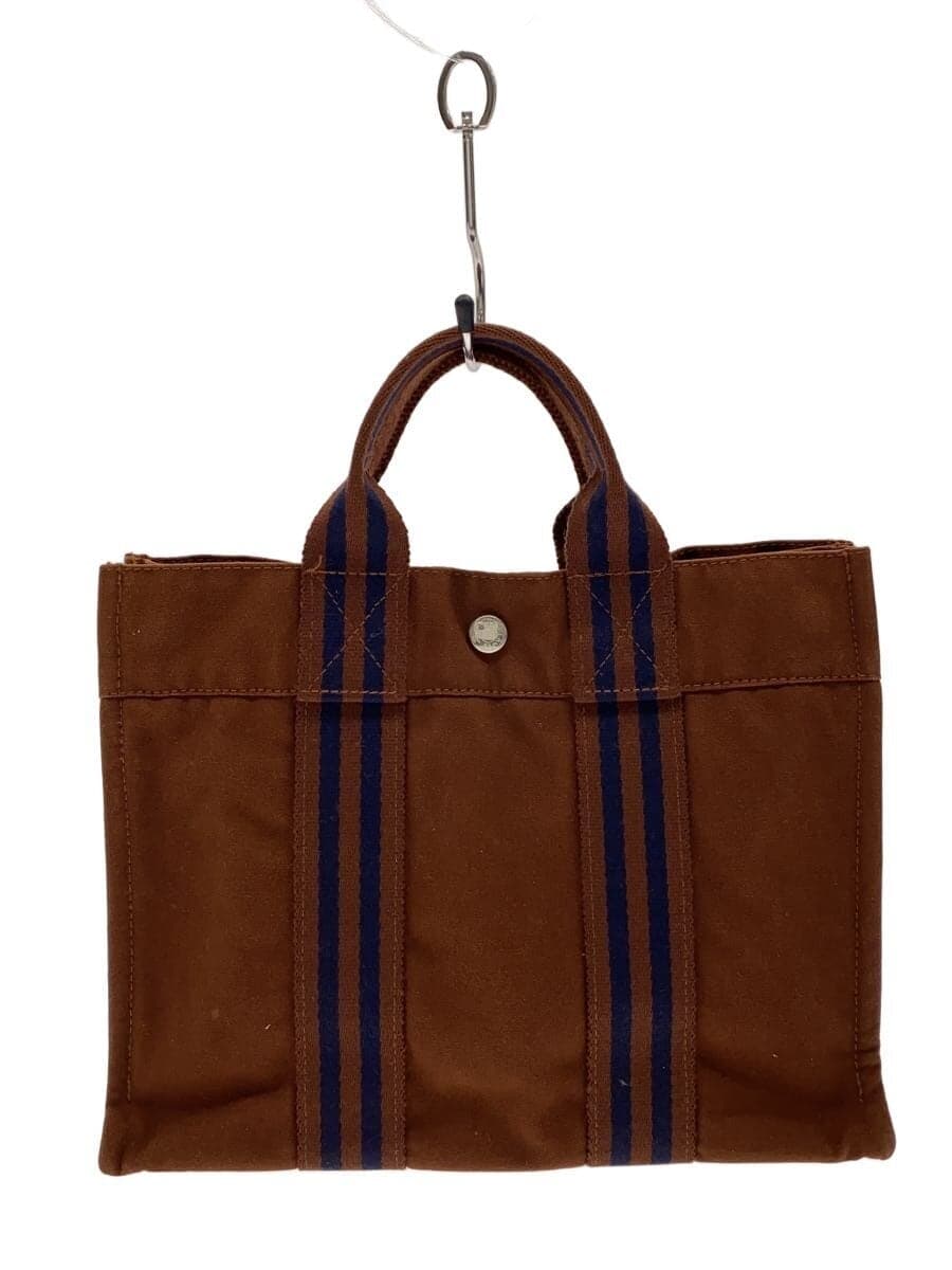 HERMES Tote Bag Canvas BRW Fool to PM