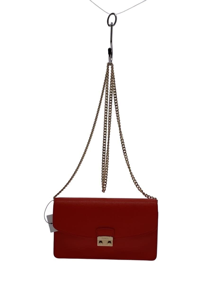 FURLA Metropolis Shoulder Bag Leather RED