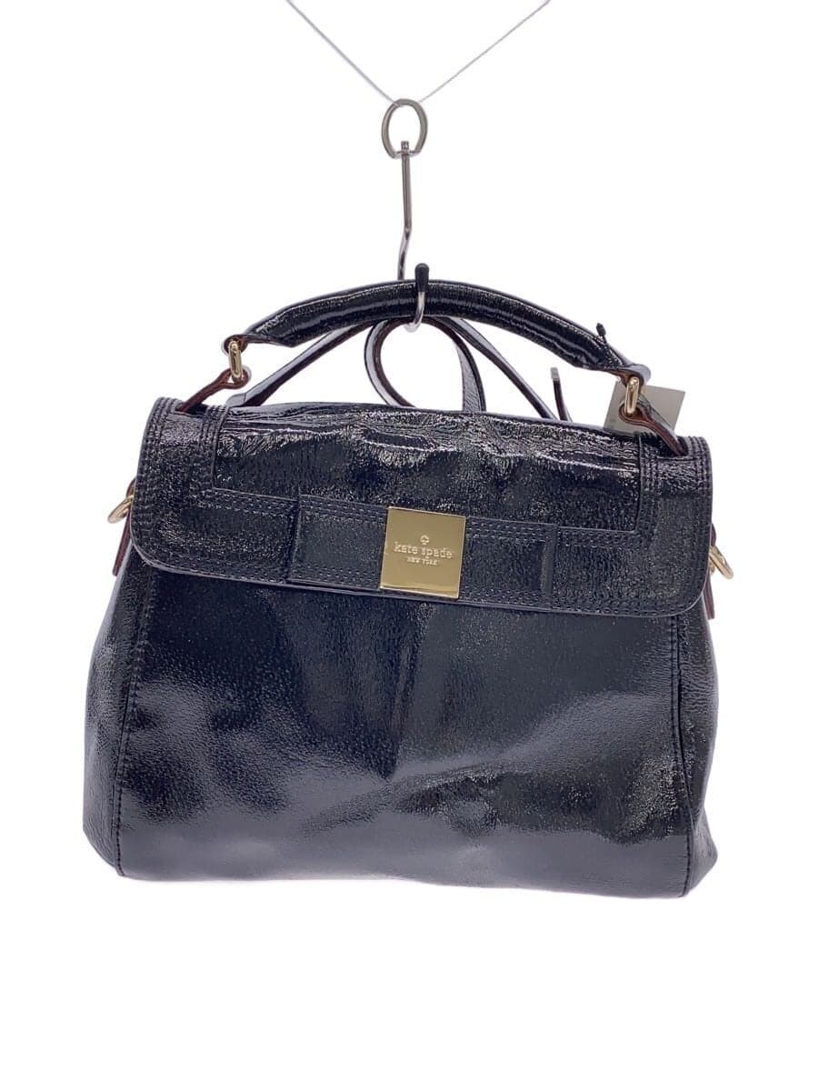 kate spade new york bag enamel BLK plain