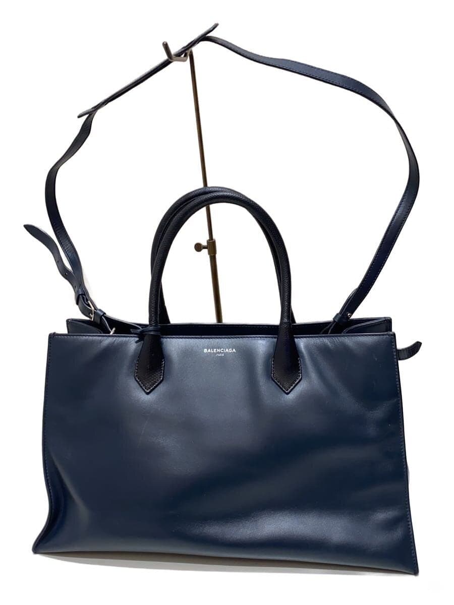 BALENCIAGA shoulder bag leather NVY solid 331990.4070.G.535269