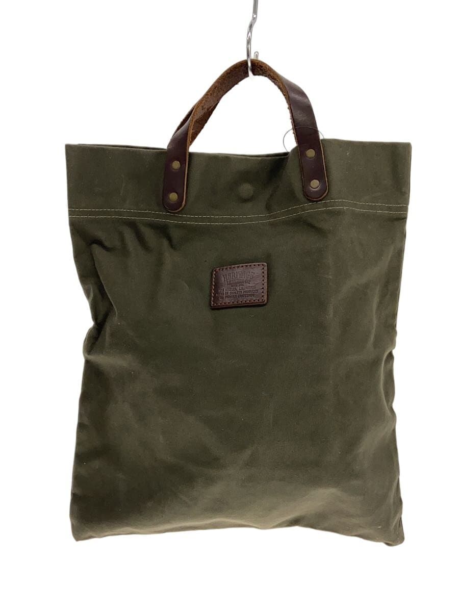 Heritage Leather Tote Bag Canvas KHK