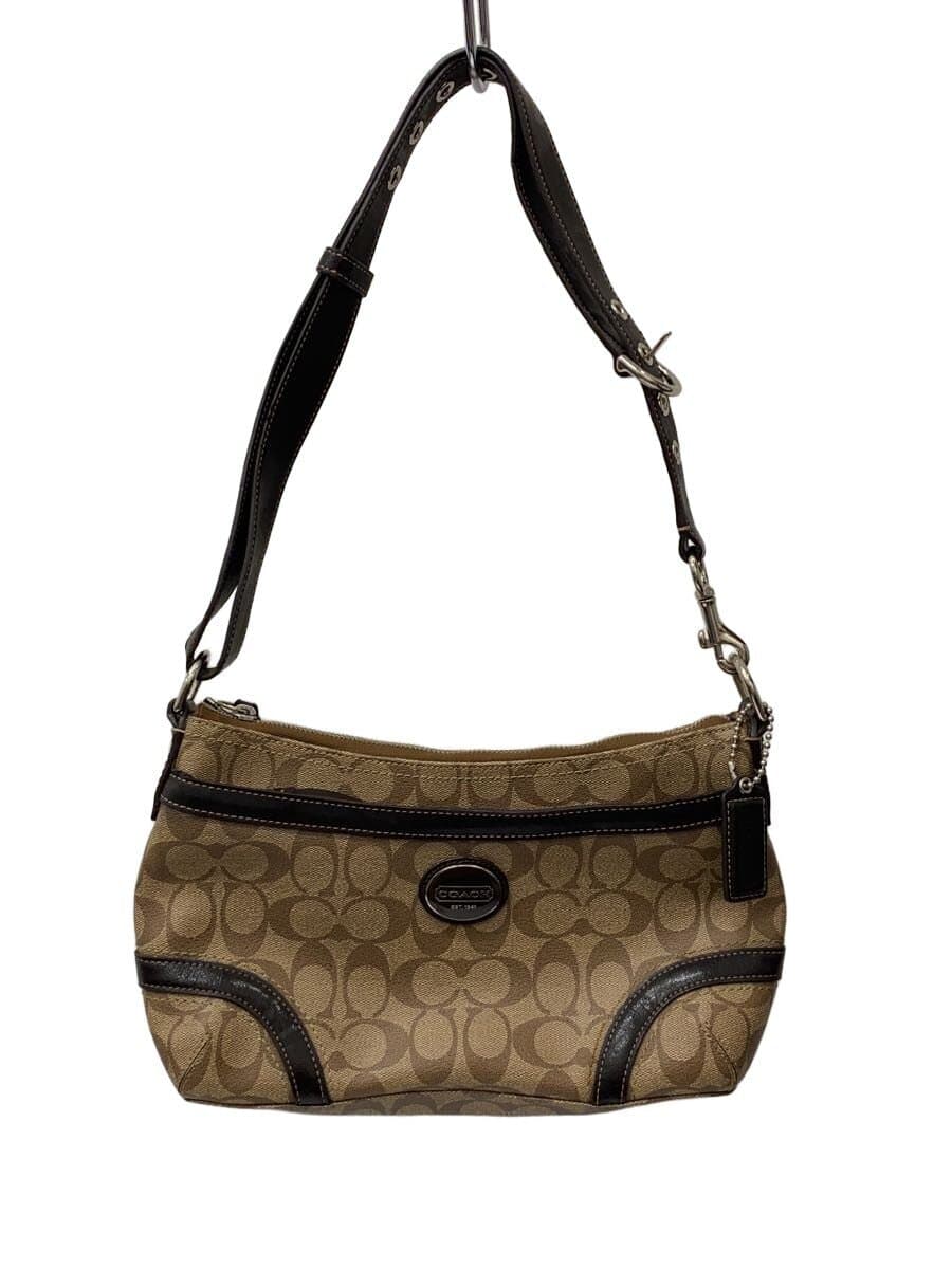 COACH Shoulder Bag_Signature Leather All Over Pattern