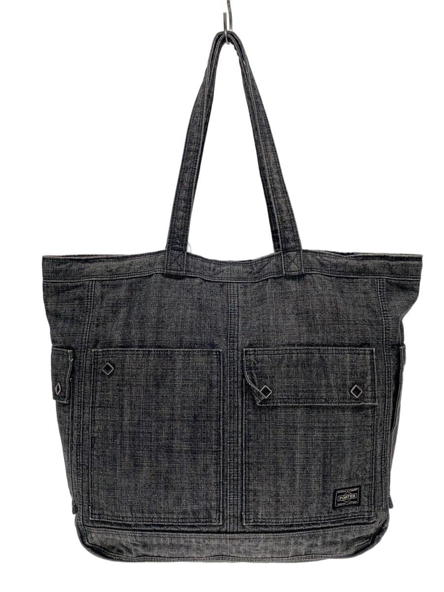 PORTER tote bag cotton GRY plain