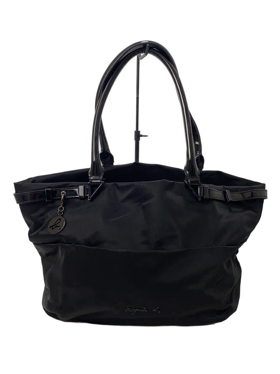 agnes b. tote bag nylon BLK plain