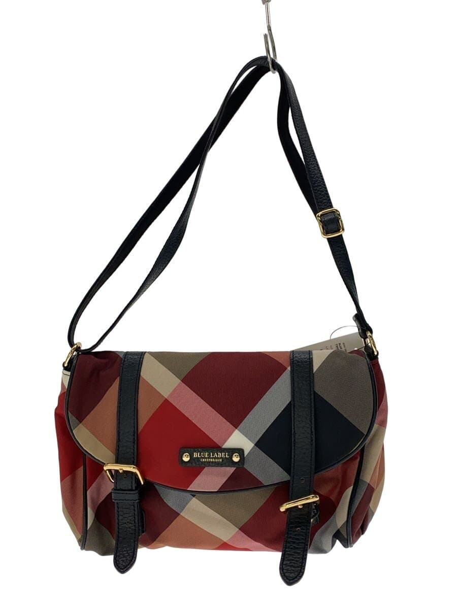 BLUE LABEL CRESTBRIDGE Shoulder Bag RED Check 55135-157-16