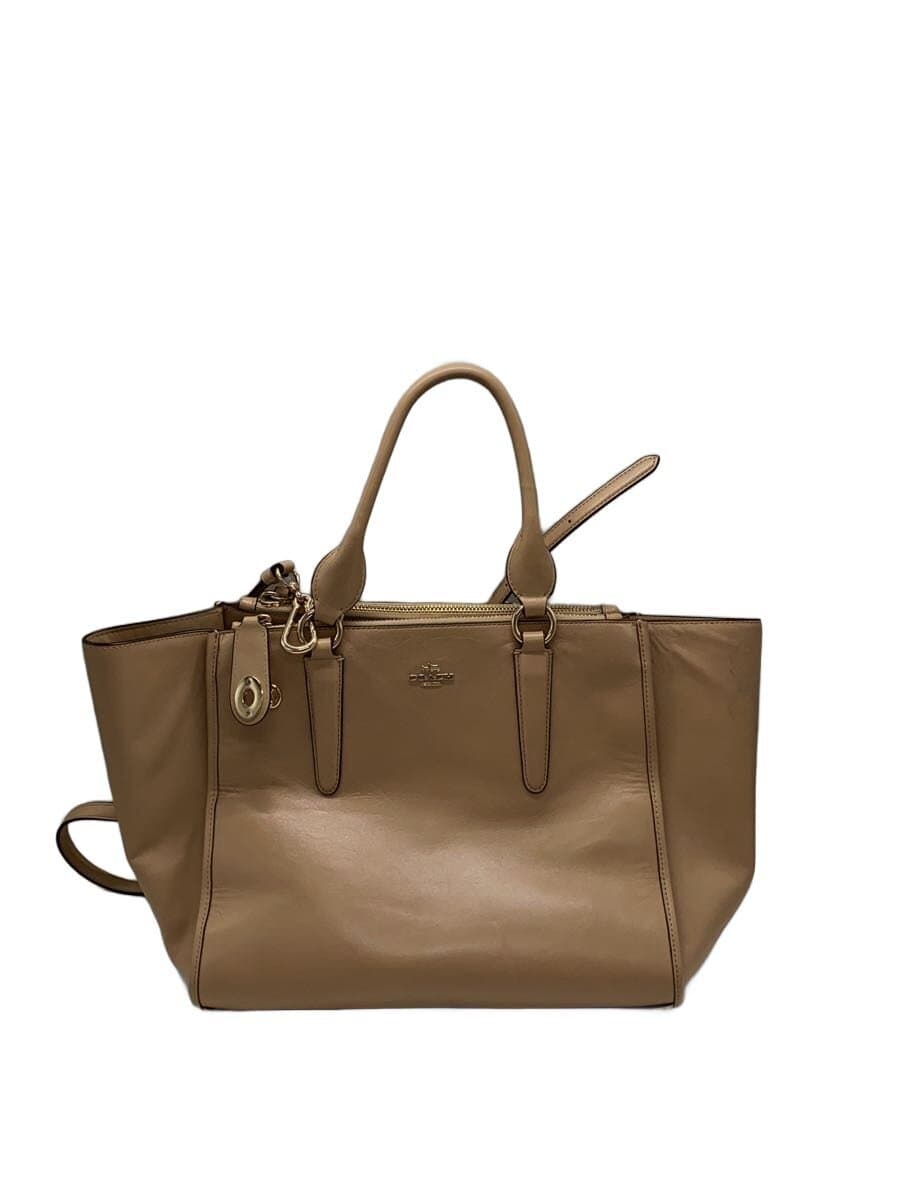 COACH Tote Bag_All Leather Leather BEG