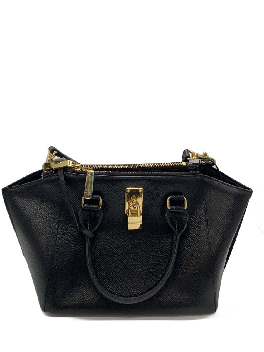 Samantha Thavasa Handbag Leather BLK Solid