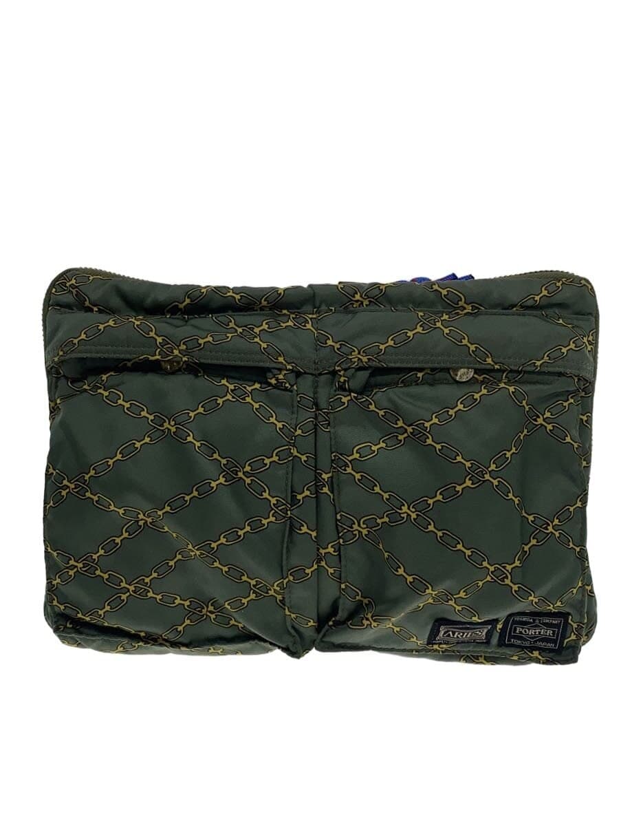 PORTER x ARIES Shoulder Bag GRN All Over Pattern