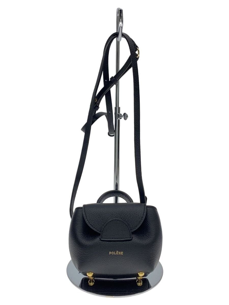 POLENE shoulder bag leather BLK plain Numero Un Micro