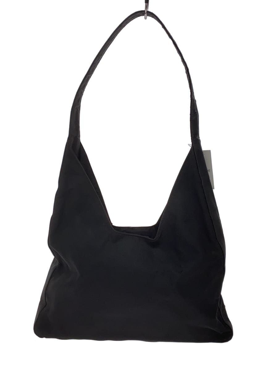 PRADA Triangle Logo One Shoulder Shoulder Bag Nylon BLK Solid