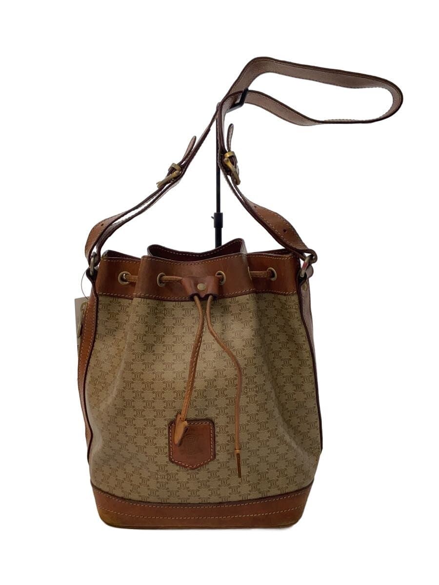 CELINE Shoulder Bag Leather All-over Print Celine Brown