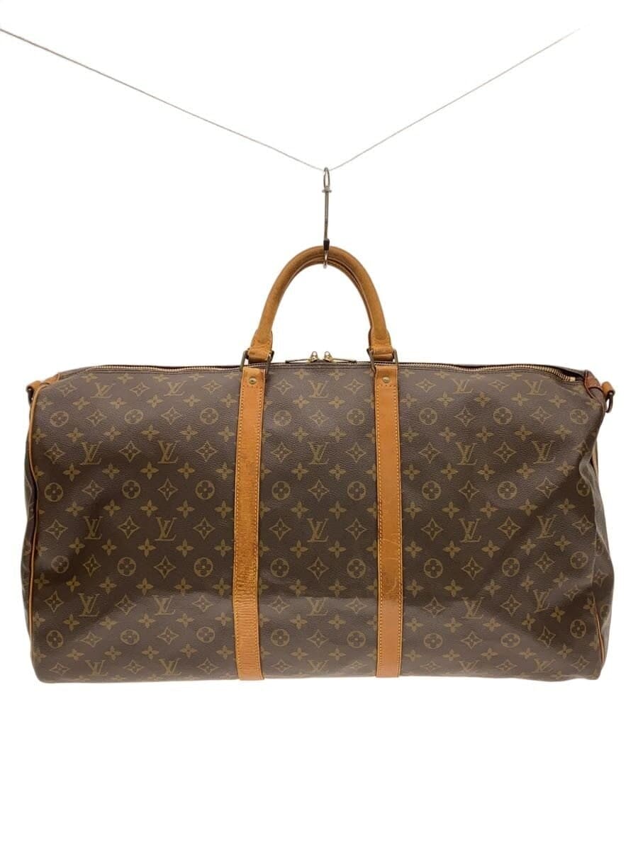 LOUIS VUITTON Keepall Bandouliere 60_Monogram Canvas PVC BRW