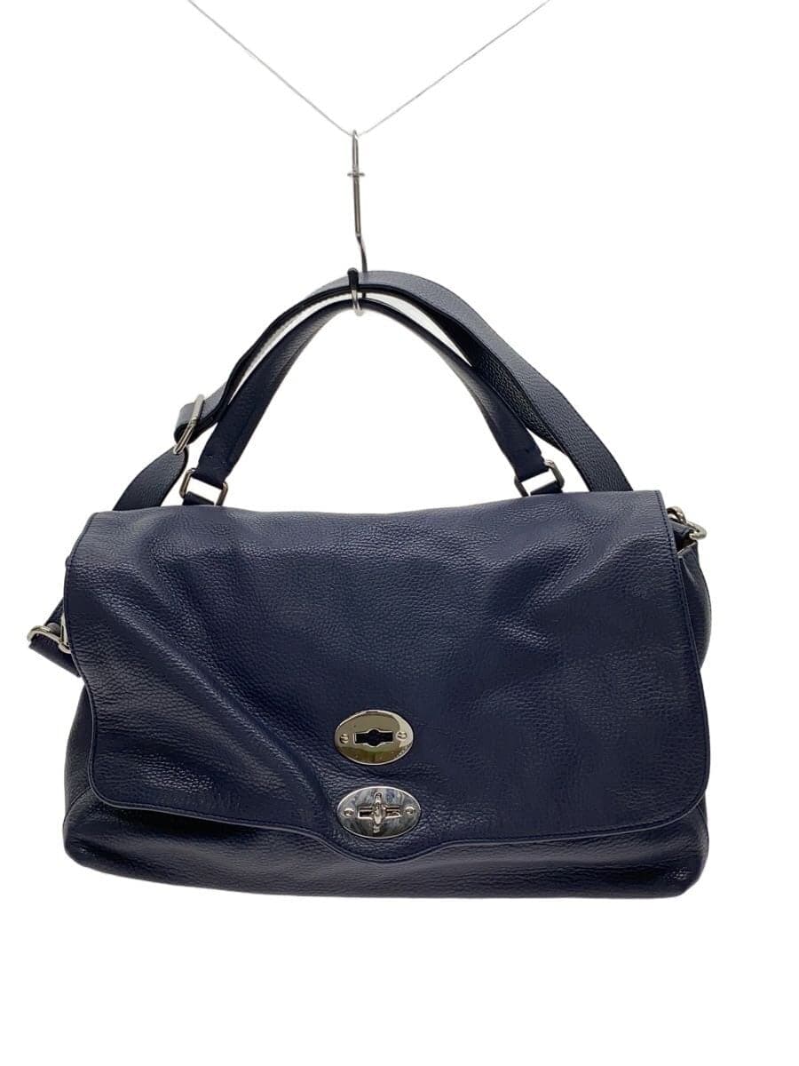 ZANELLATO shoulder bag leather NVY plain