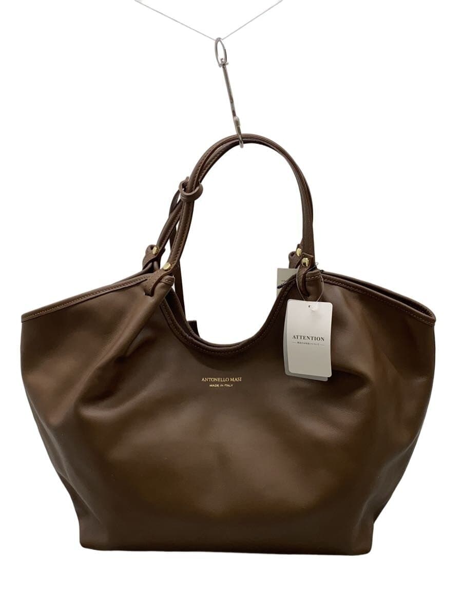 Other Brand x SLOBE IENA(IENA SLOBE)ANTONELLO MASI Tote Bag Cowhide Brown Solid 26-092-913-0016-1-0