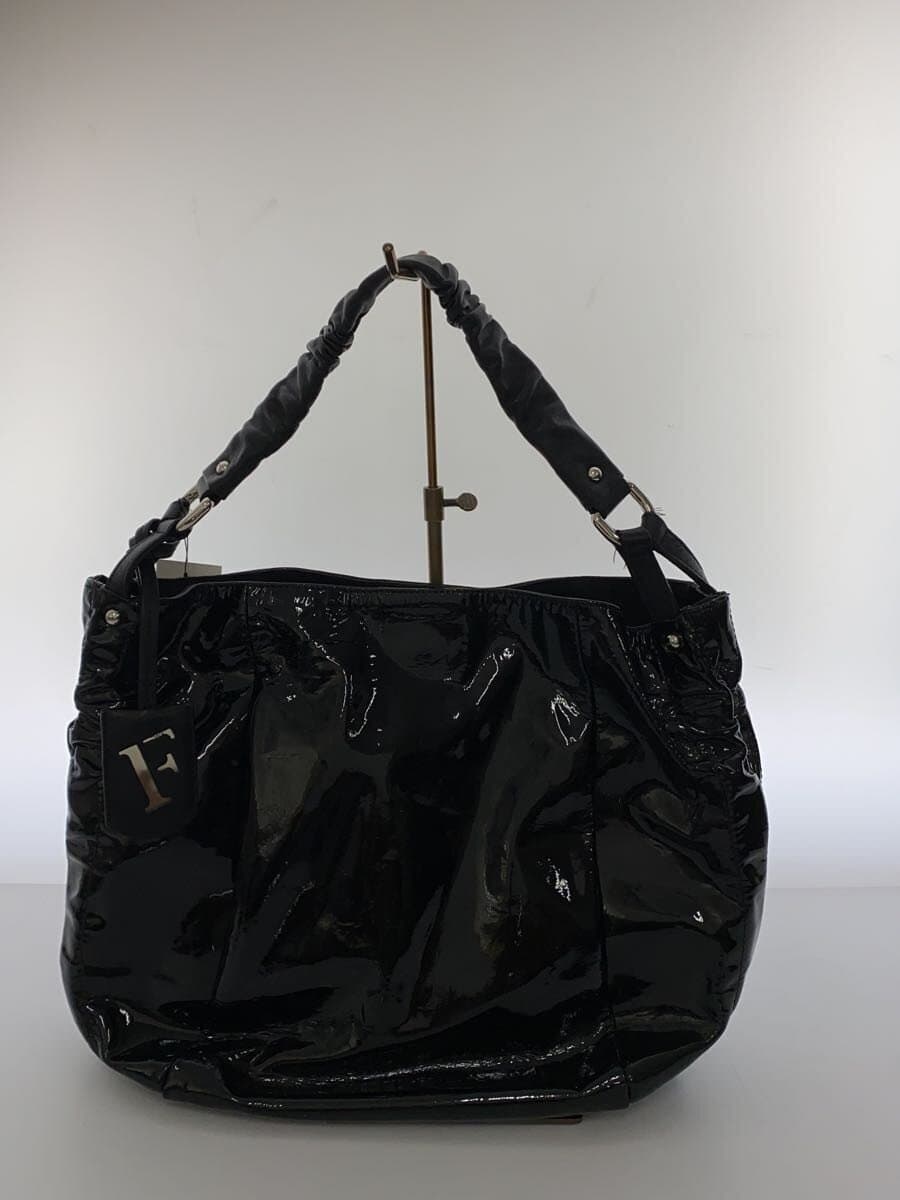 FURLA Handbag Patent Leather BLK