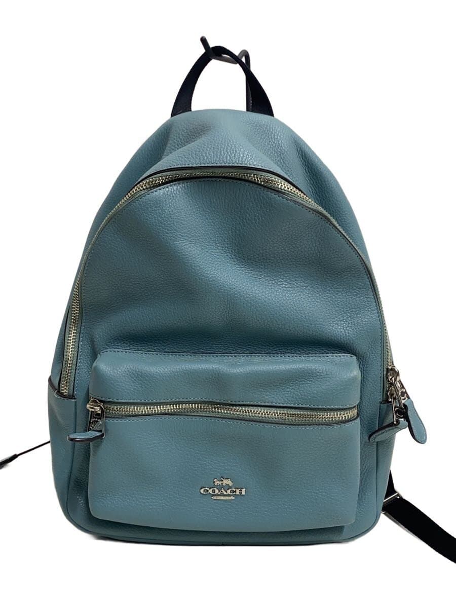 COACH Backpack Leather BLU Solid F30550