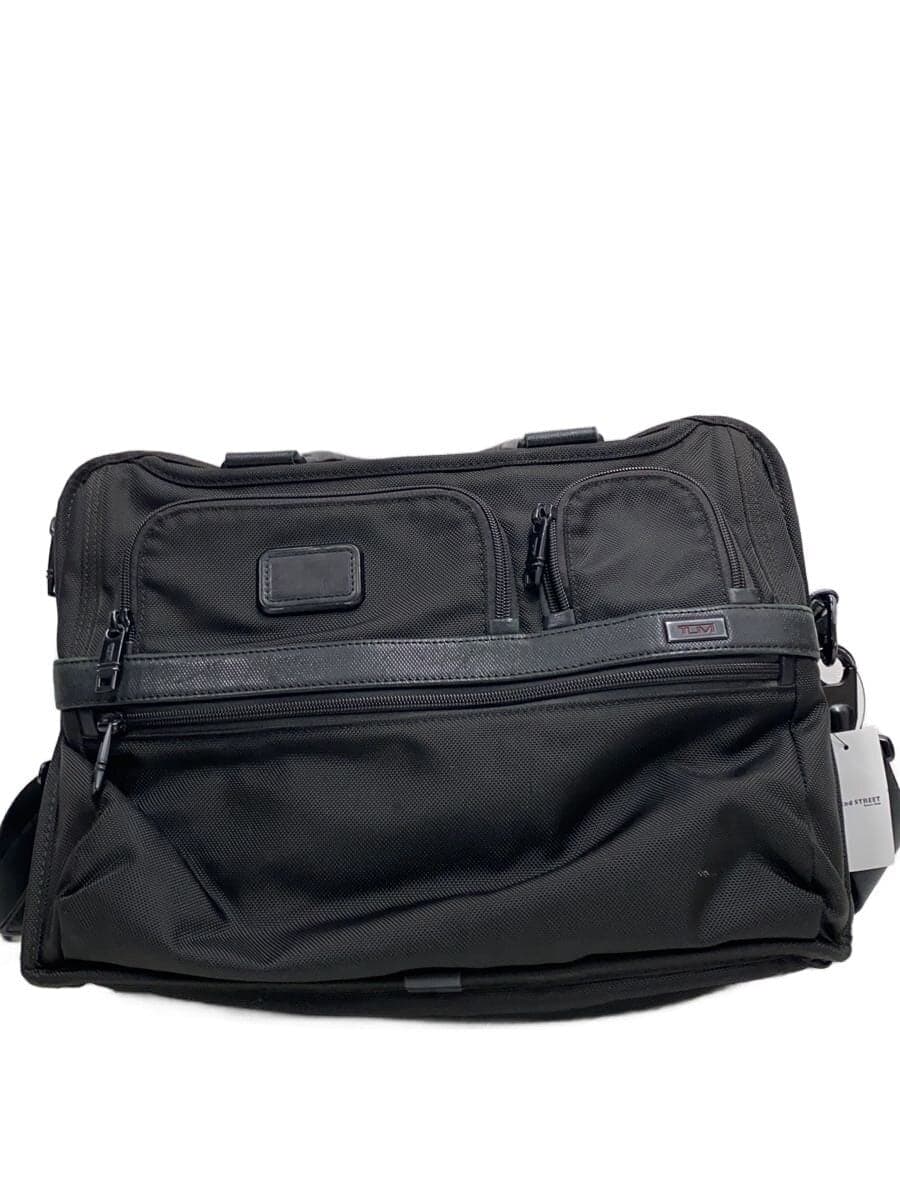 TUMI Shoulder Bag Polyester Black Solid Color *Shows signs of use
