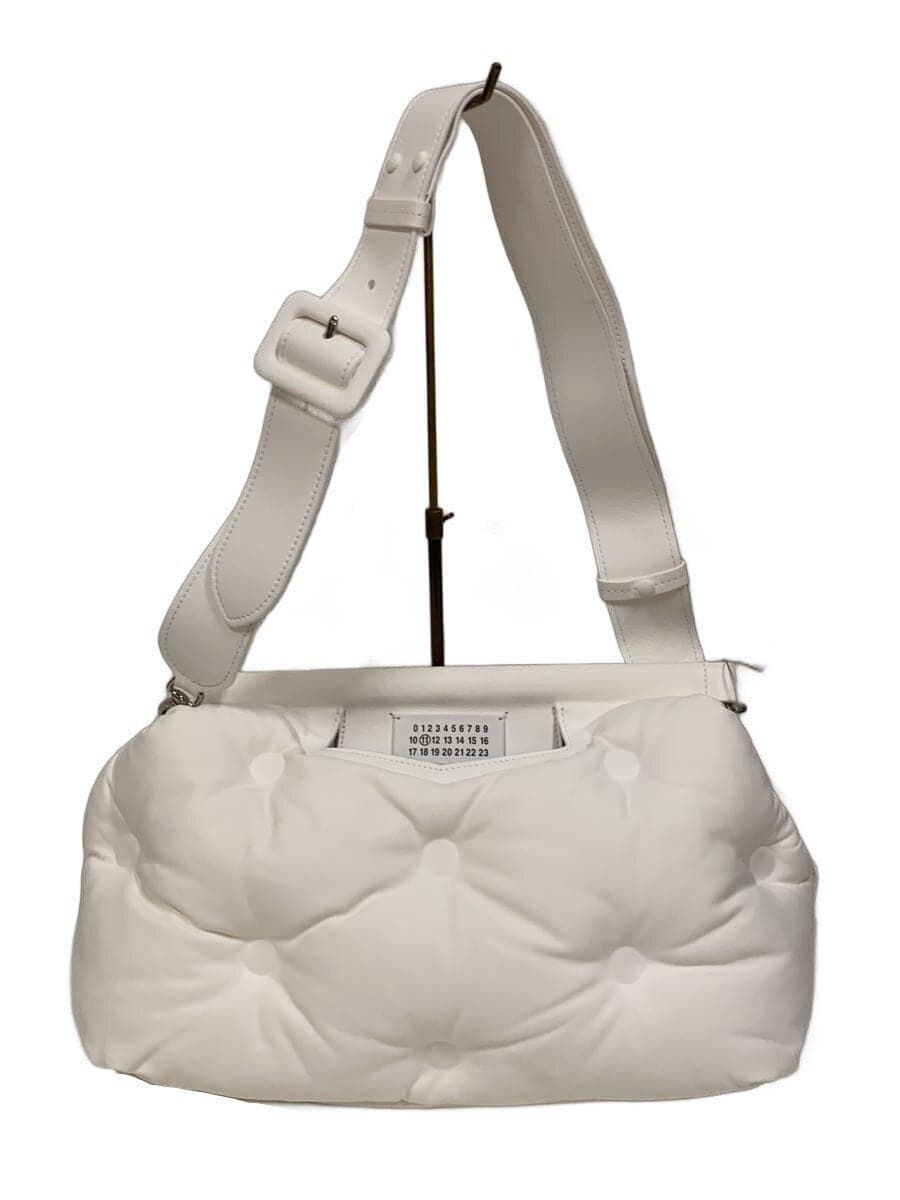 Maison Margiela GLAMSLAM MEDIUM BAG Shoulder Bag Leather WHT Solid SB1WG0034