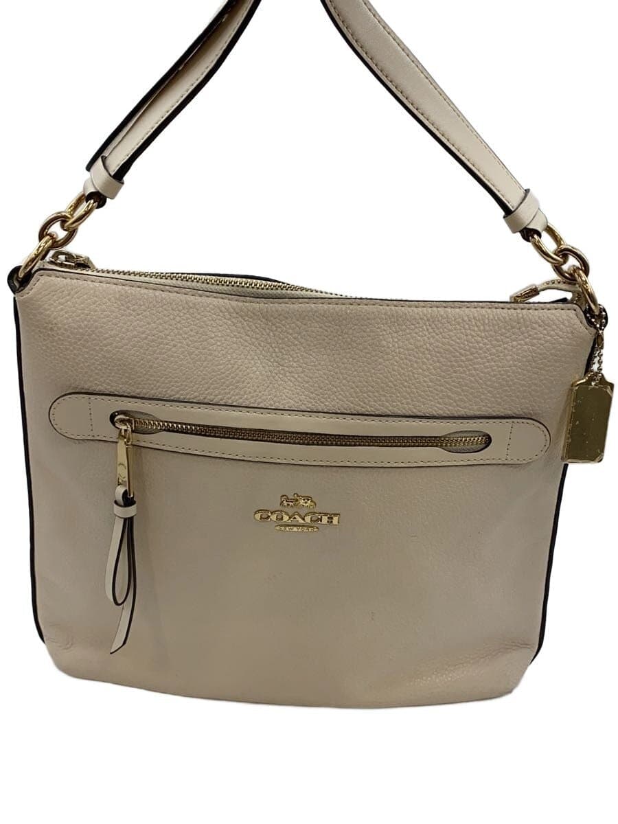 COACH Shoulder Bag -- White Solid Color F34823