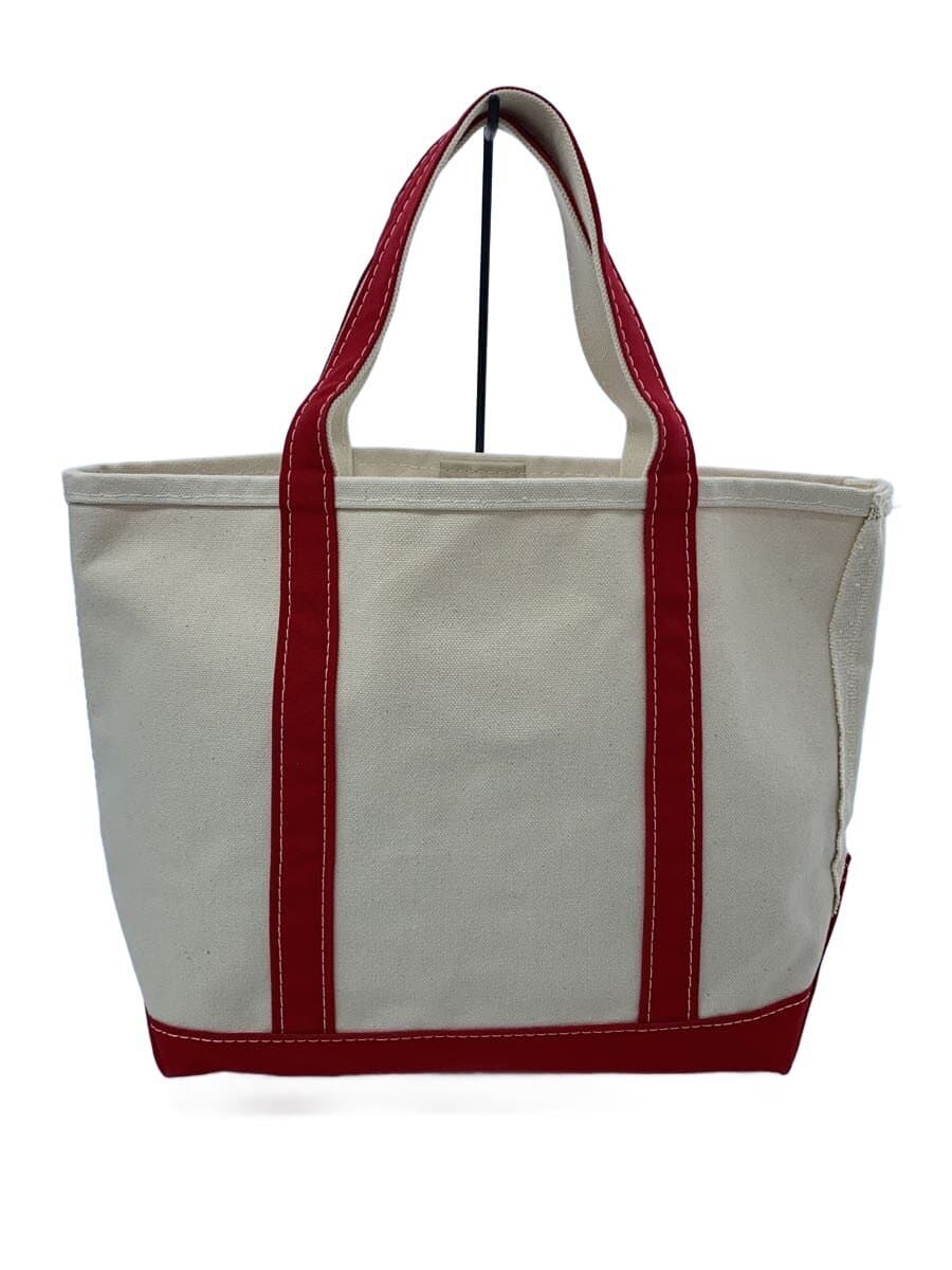 L.L.Bean Boat and Tote Bag Cotton WHT Plain