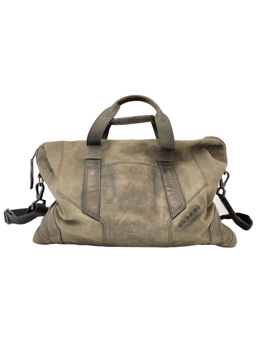 DIESEL Boston Bag Leather KHK