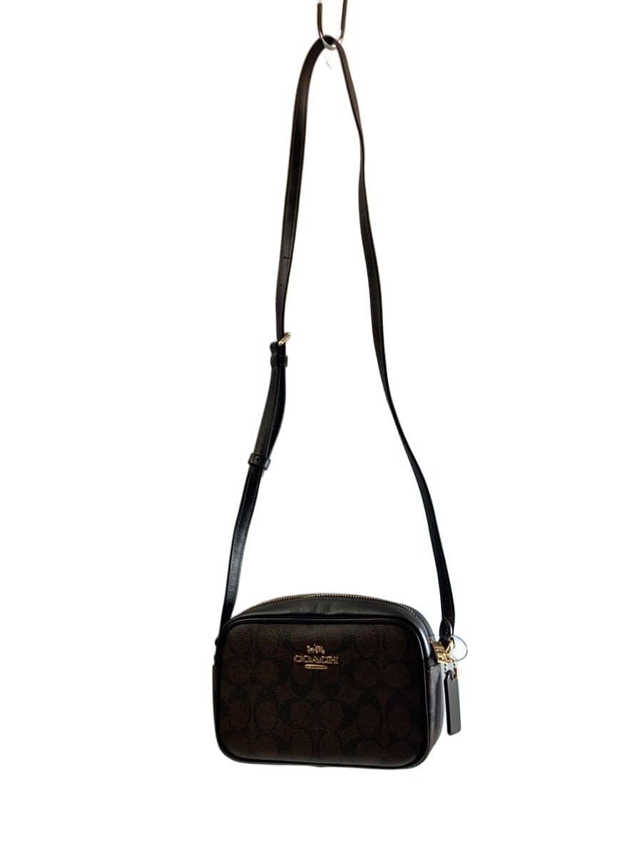 COACH Mini Shoulder Bag Signature PVC BRW All-over Pattern