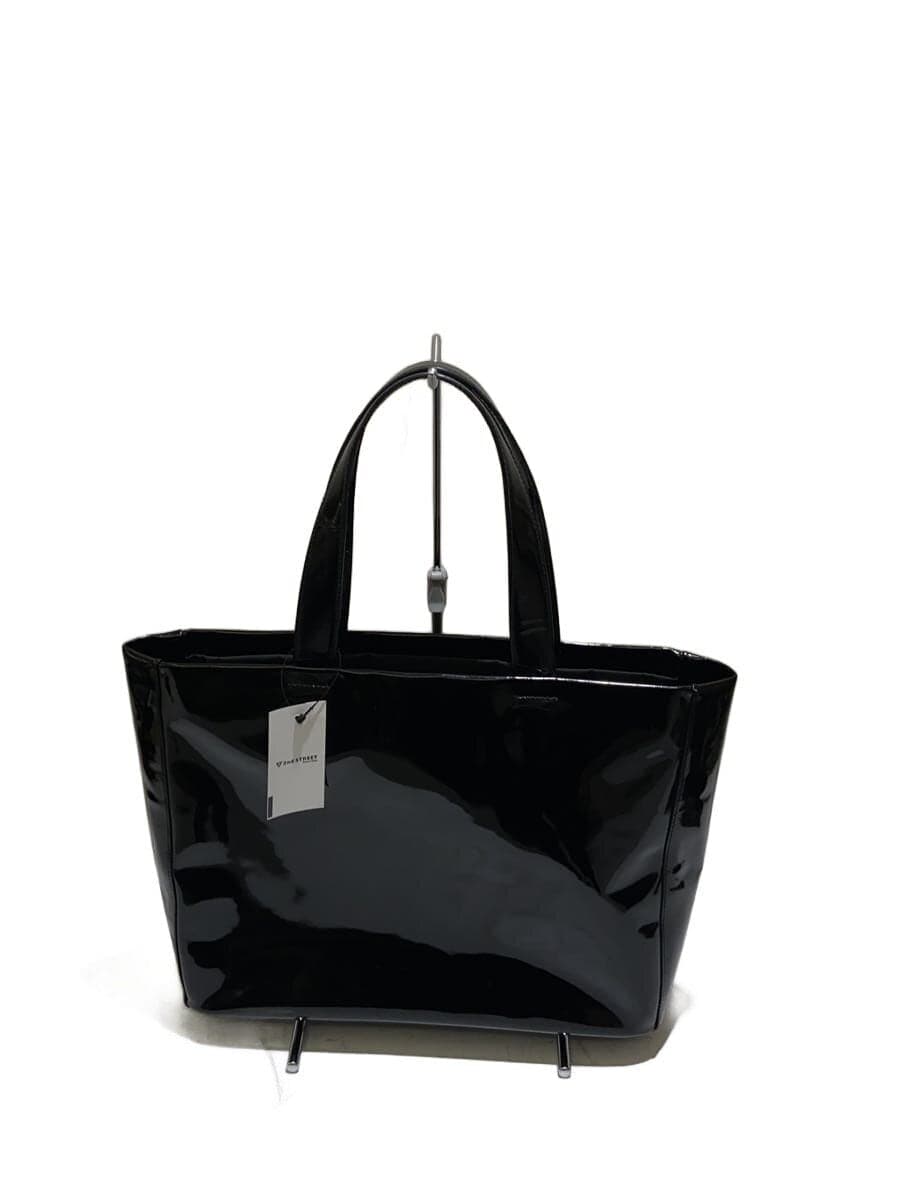 PRADA Tote Bag Patent Leather BLK
