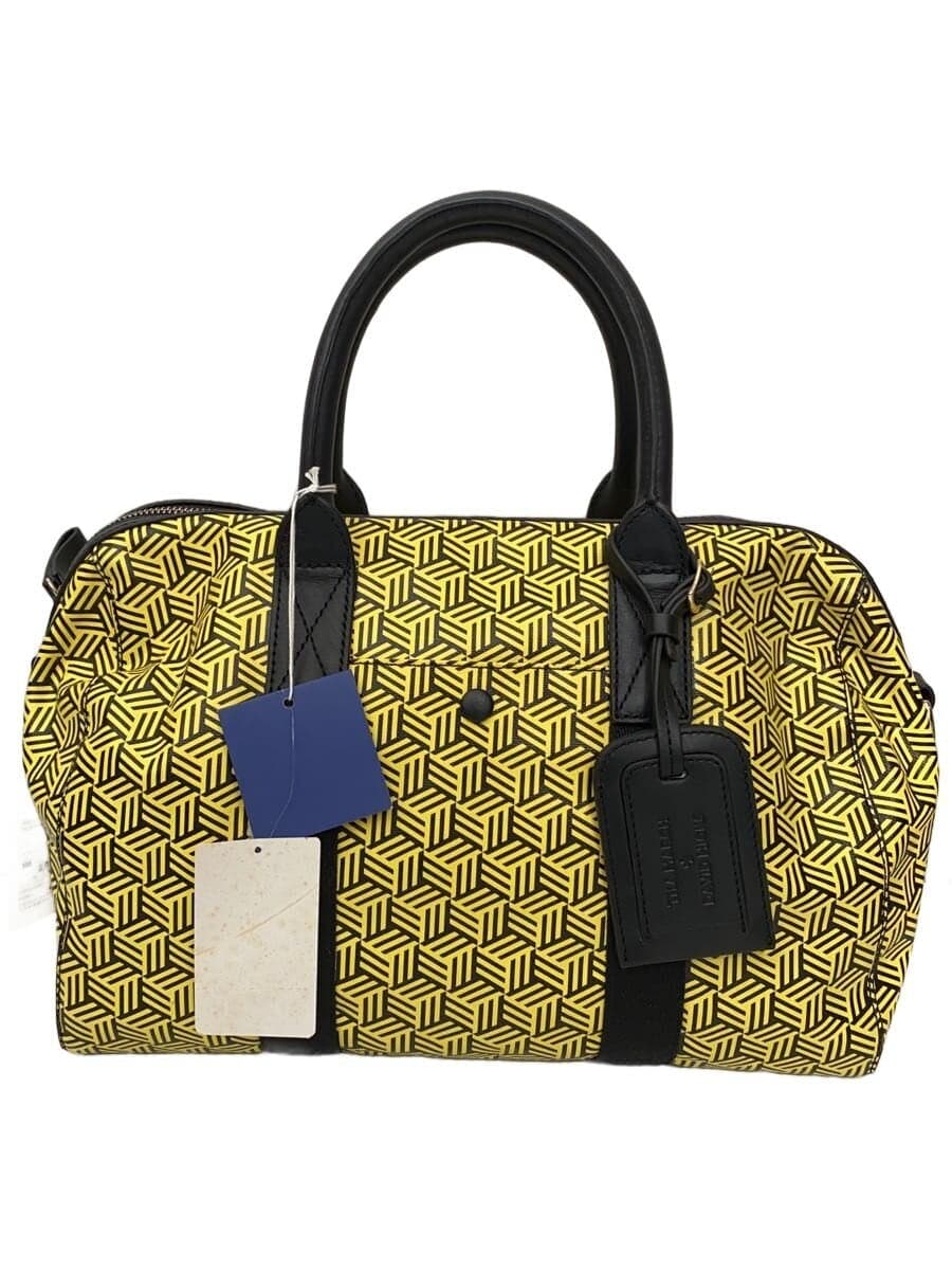 TILA MARCH Boston Bag Polyester YLW All Over Pattern 2-Way