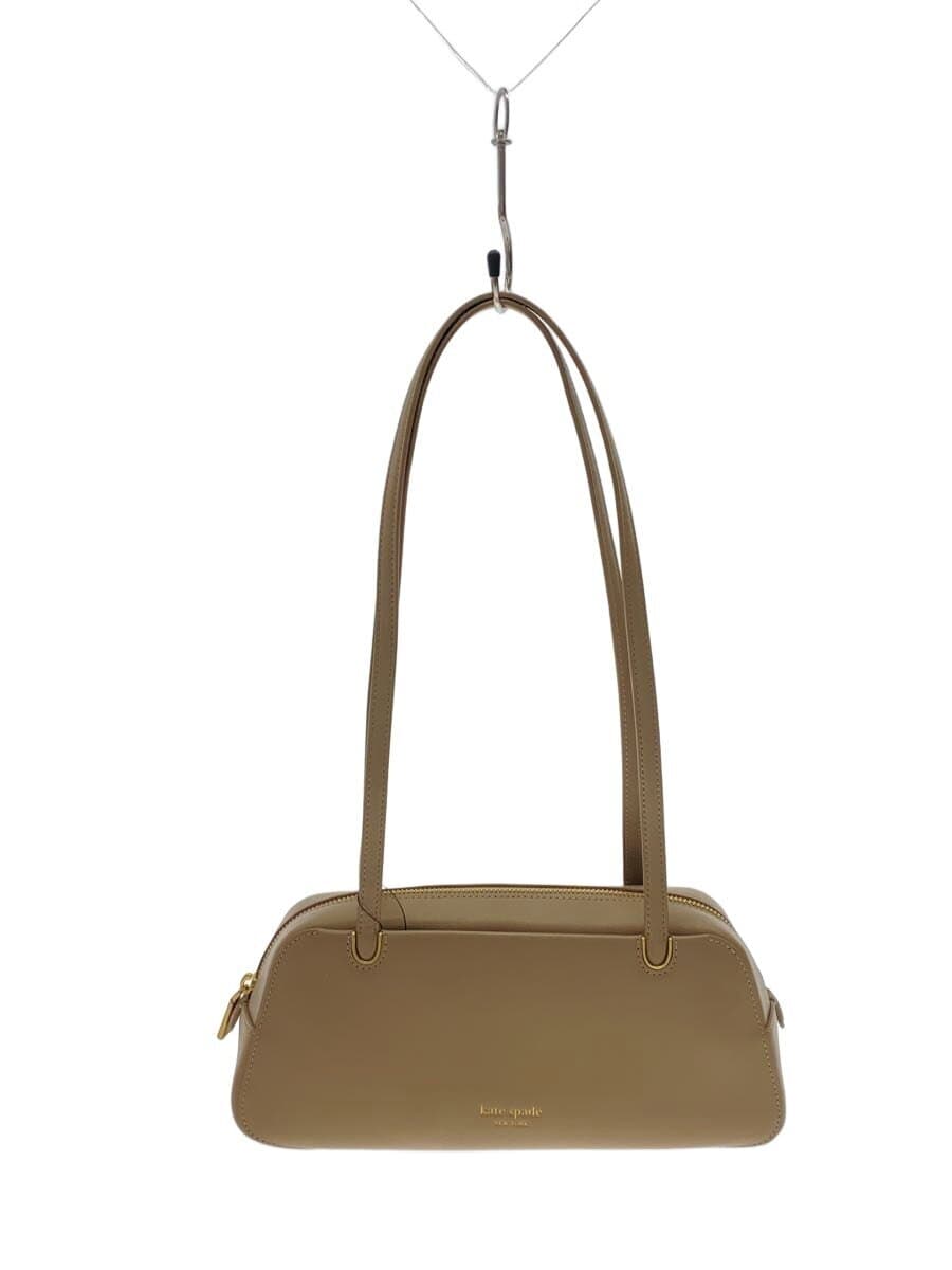 Kate Spade New York shoulder bag leather beige plain