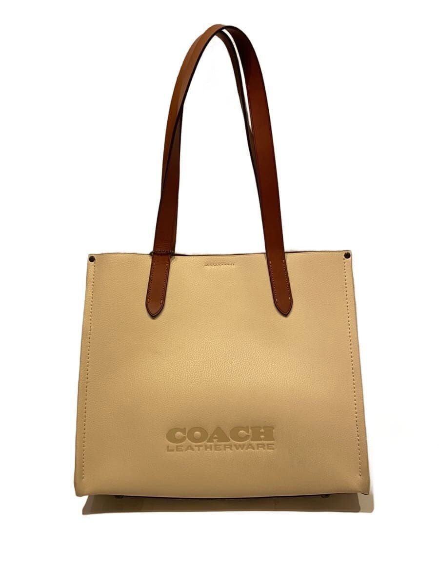 COACH Relay Tote 34 Leather CRM CH757