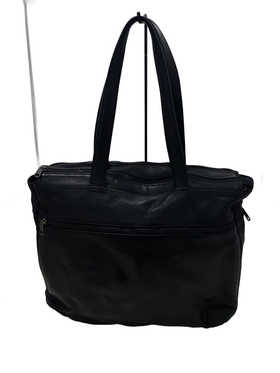 FIVE WOODS Tote Bag Leather BLK Solid