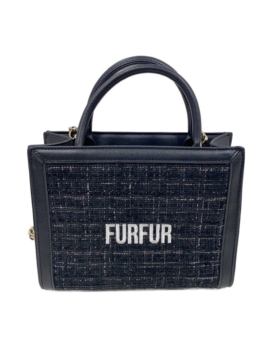 furfur Shoulder Bag Tweed BLK RWGB241512