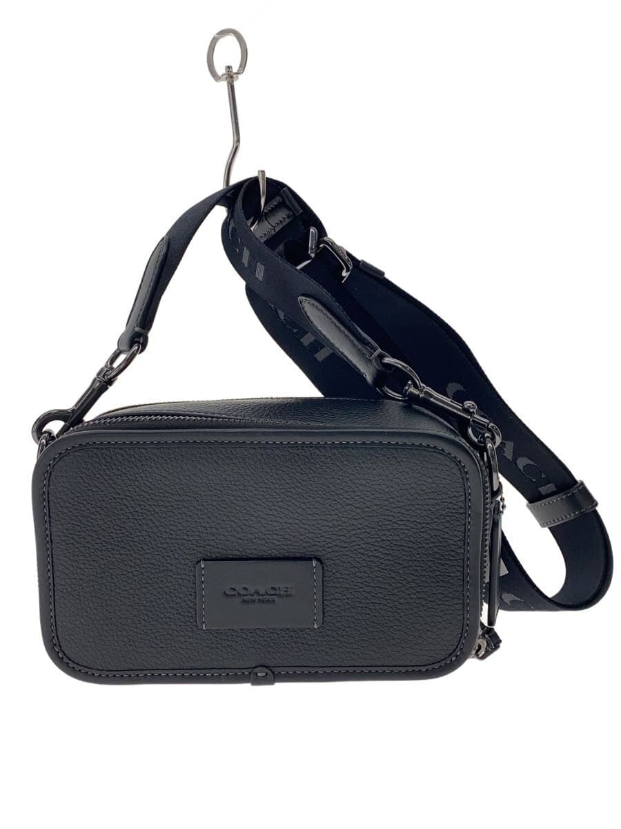 COACH Shoulder Bag Leather BLK Solid CM113