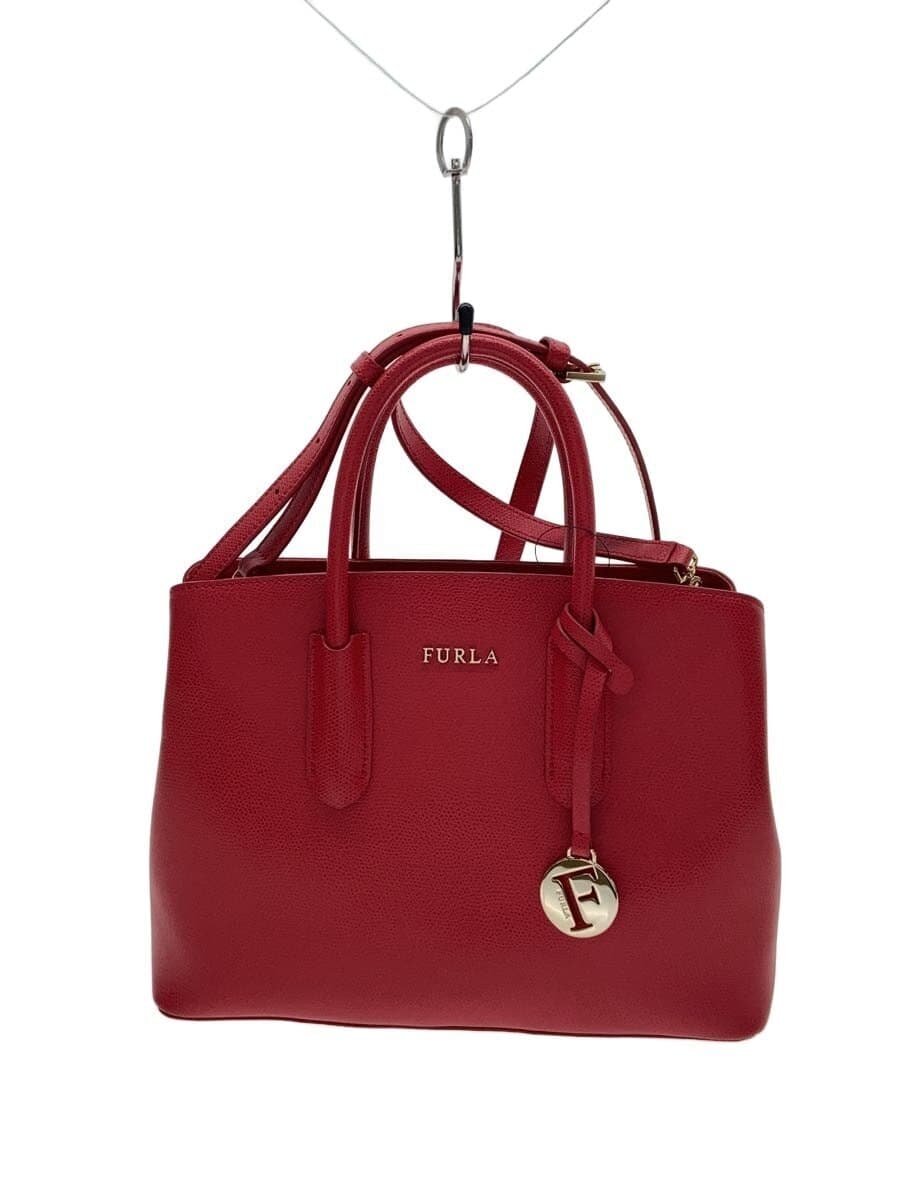 FURLA shoulder bag leather RED