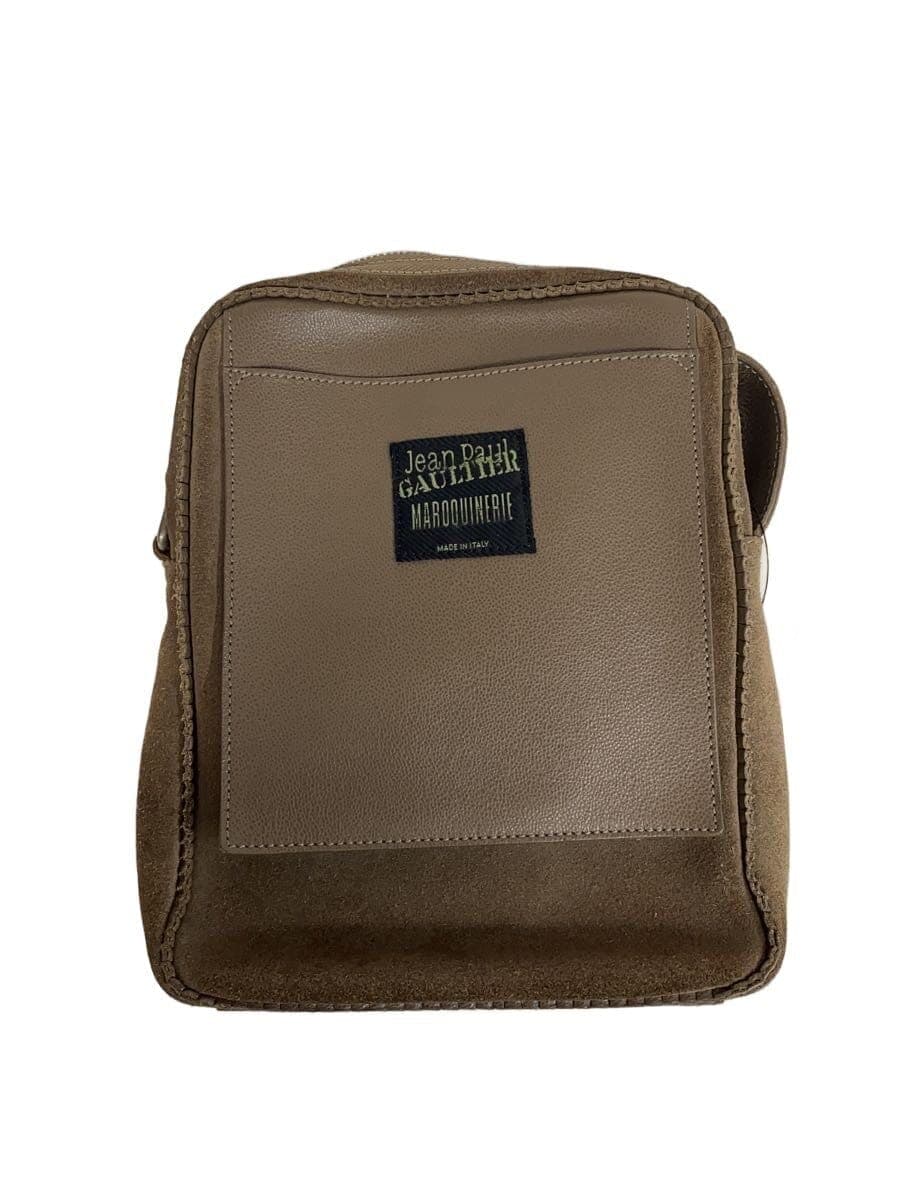 Jean Paul Gaultier Shoulder Bag Leather CML Solid