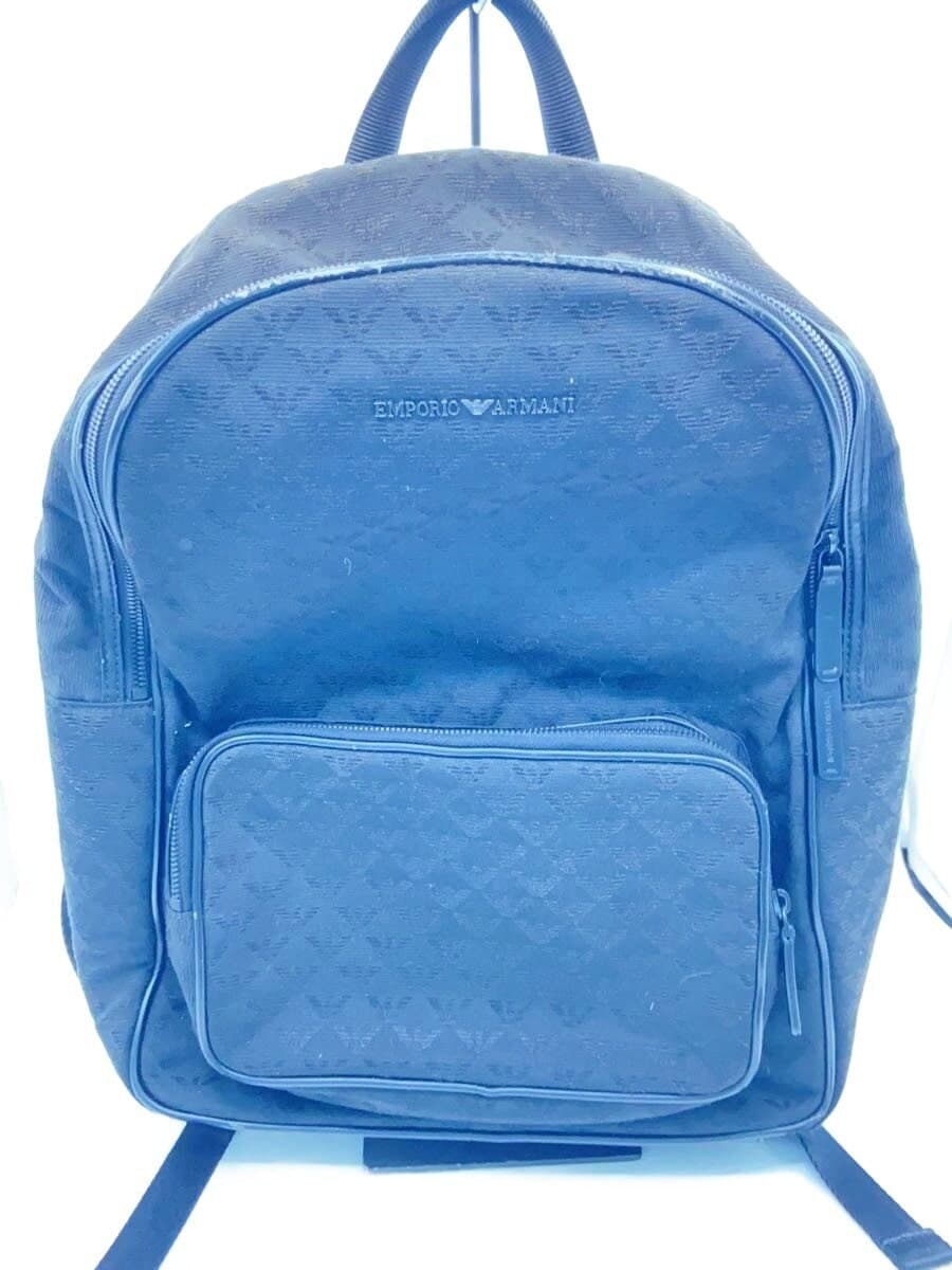 EMPORIO ARMANI Backpack BLK All Over Pattern