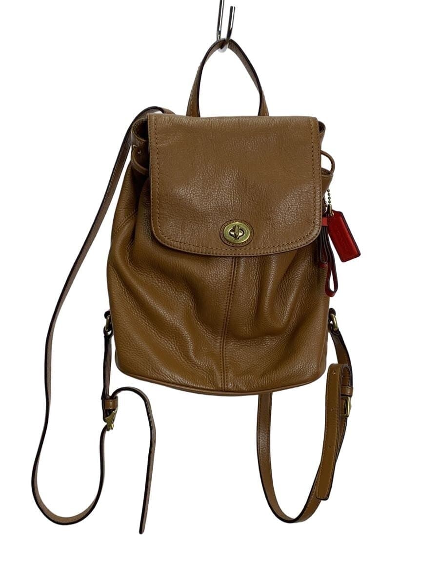COACH Backpack Leather BRW Solid F24385