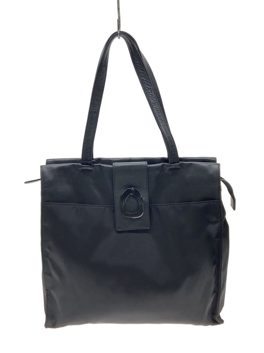ear PAPILLONNER tote bag leather BLK plain