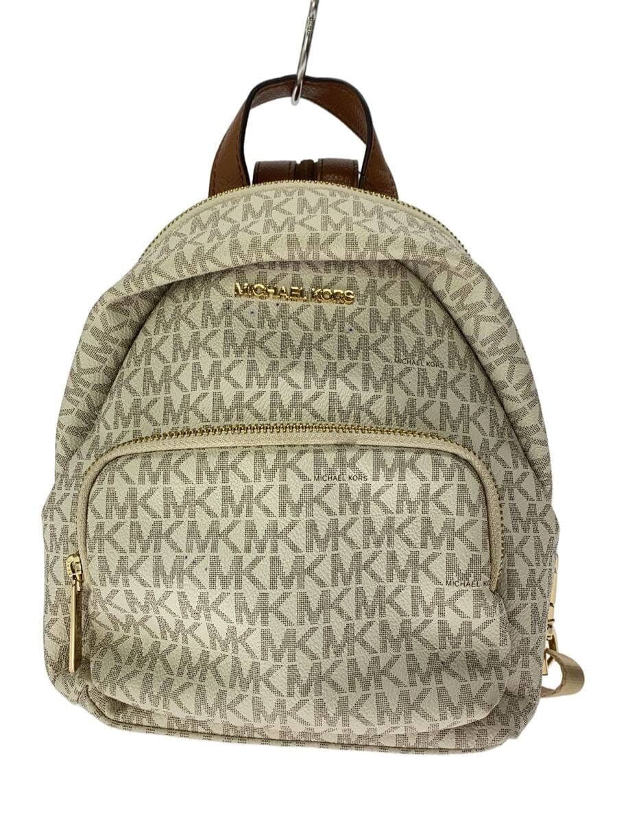 MICHAEL KORS Backpack Leather WHT All Over Pattern 35T0GERB5B