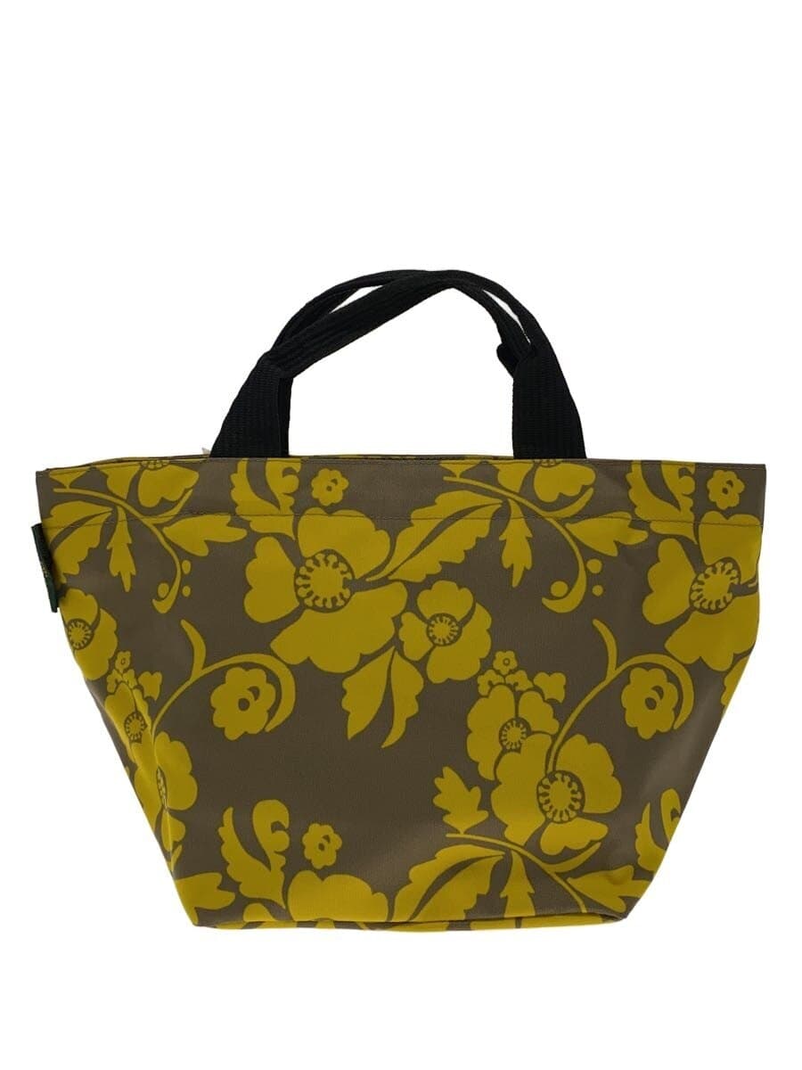 Herve Chapelier Arabesque Boat-shaped Tote Handbag Polyester YLW Floral Print