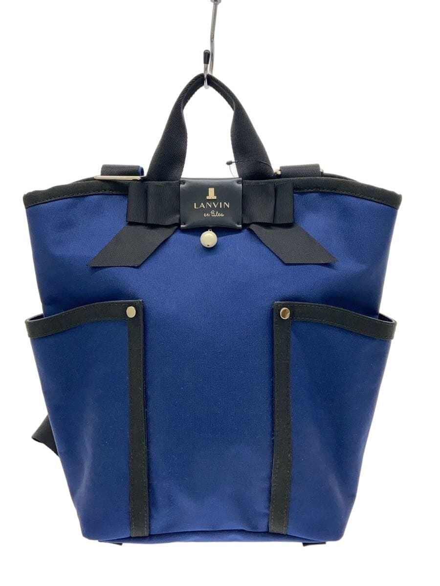 LANVIN en Bleu Backpack Canvas BLU