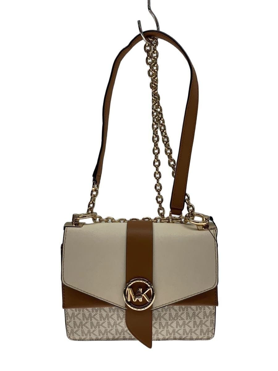 MICHAEL KORS Shoulder Bag PVC WHT Allover Pattern 32S1GGRC0B