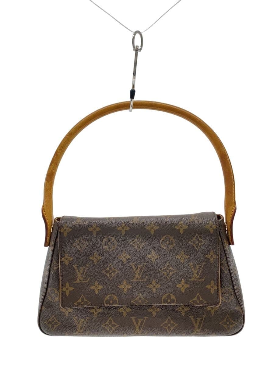 LOUIS VUITTON Mini Looping Monogram Canvas PVC BRW M51147