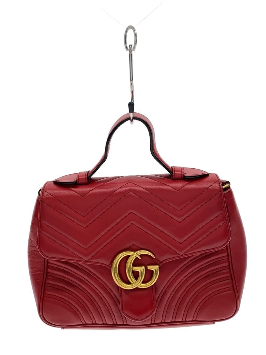 GUCCI shoulder bag -- RED solid color 498110