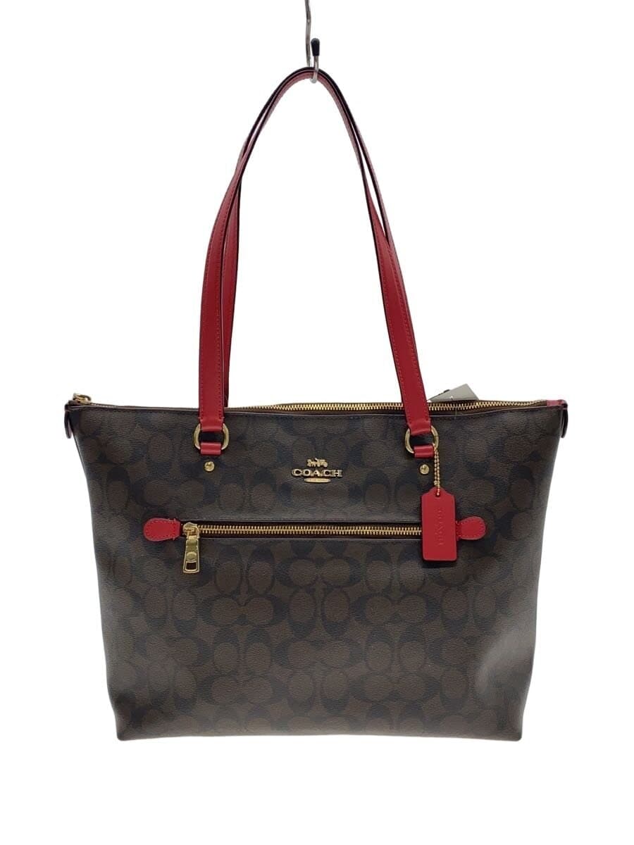 COACH Tote Bag PVC Brown All-over pattern F79609