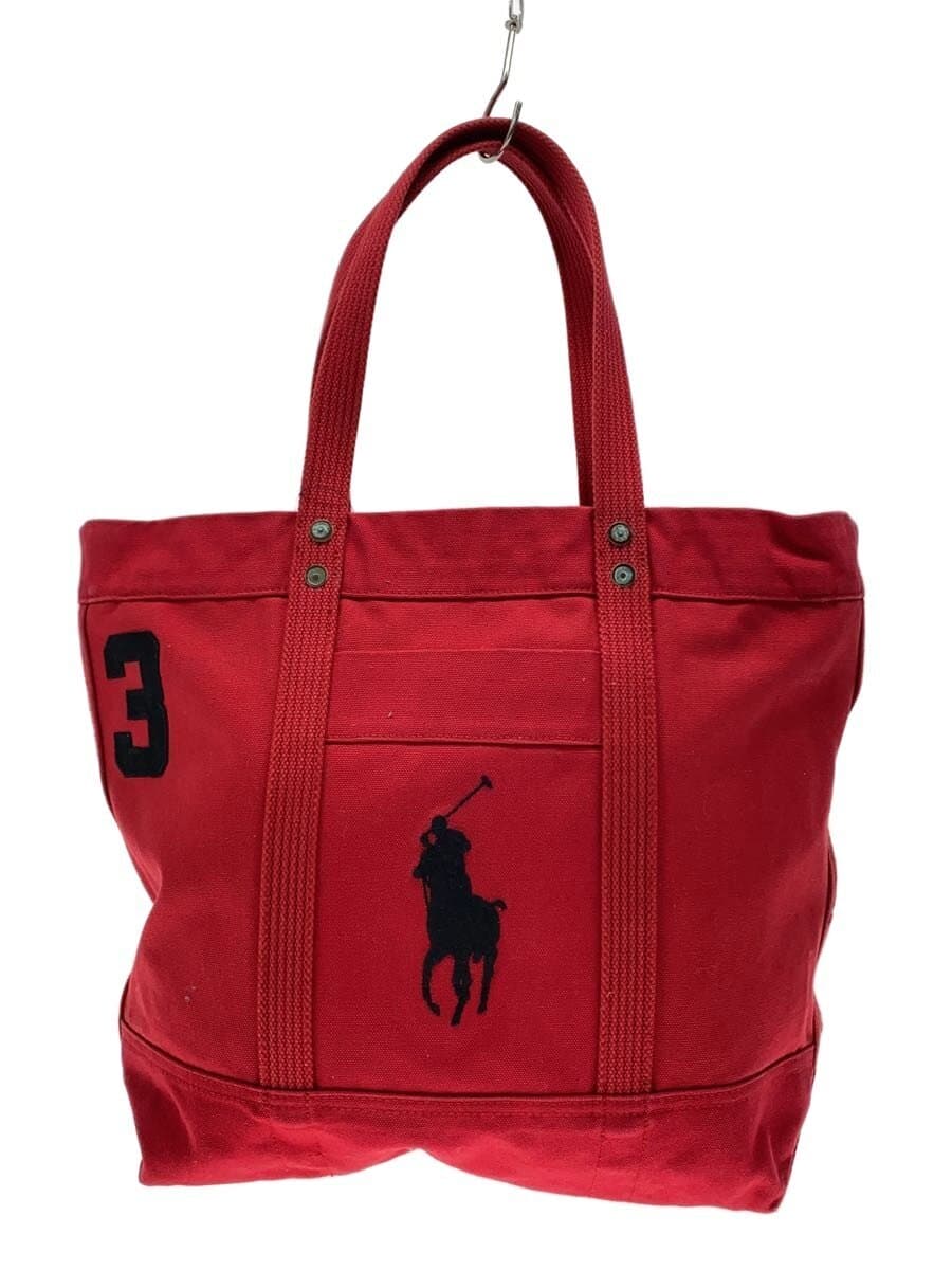 POLO RALPH LAUREN Tote Bag Canvas RED