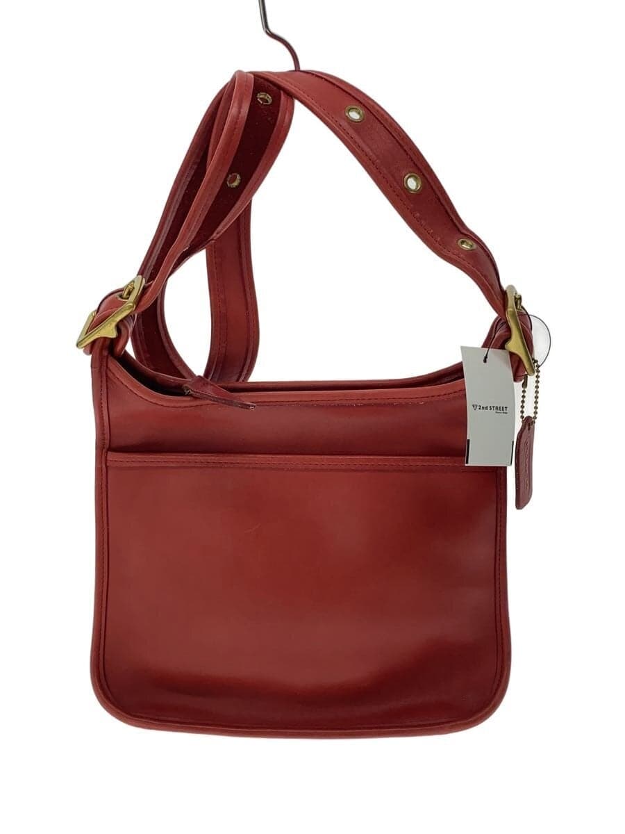 COACHOLD COACH Shoulder Bag Leather RED 9966