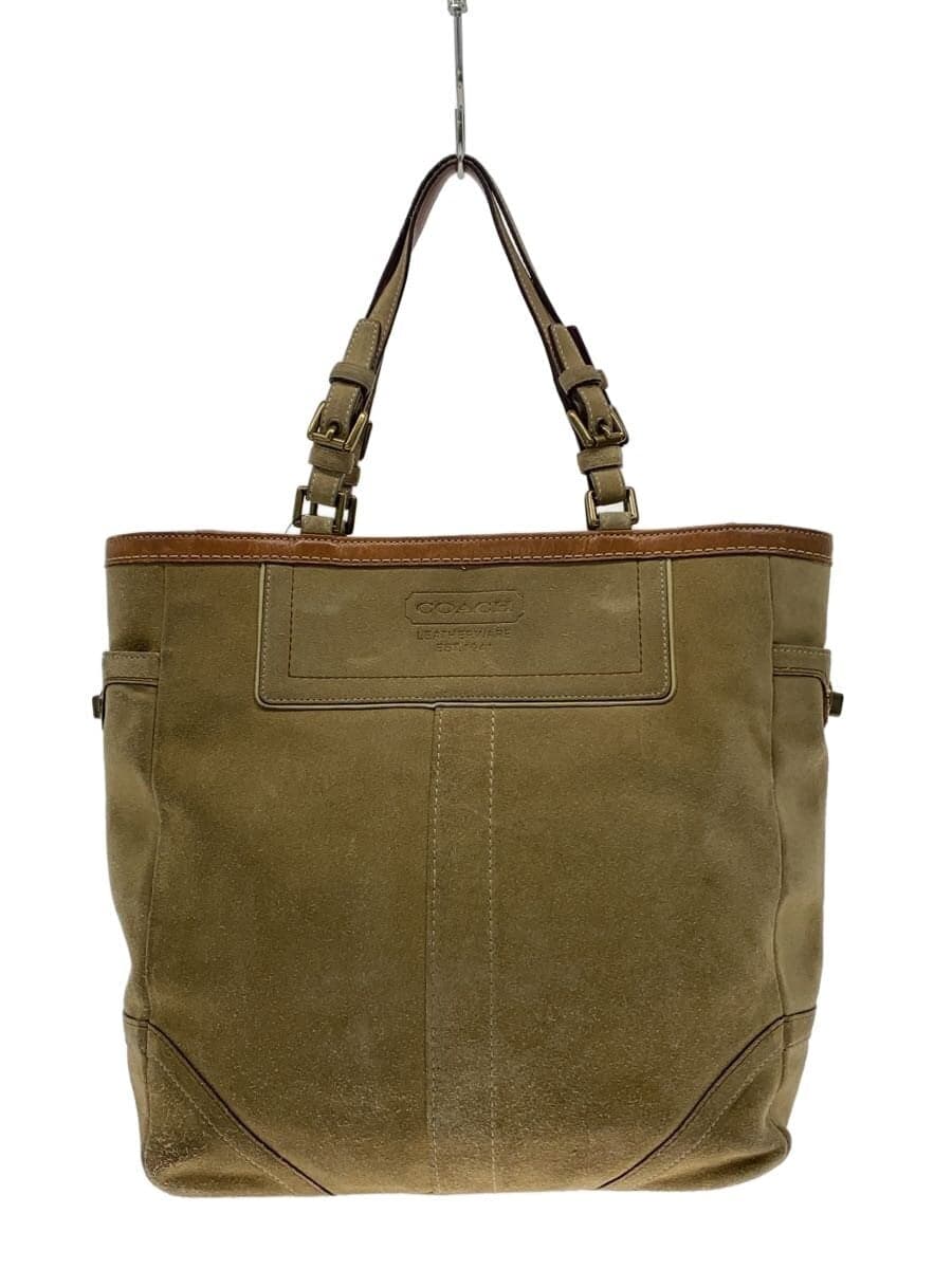 COACH Tote Bag Suede CML Plain 8B04